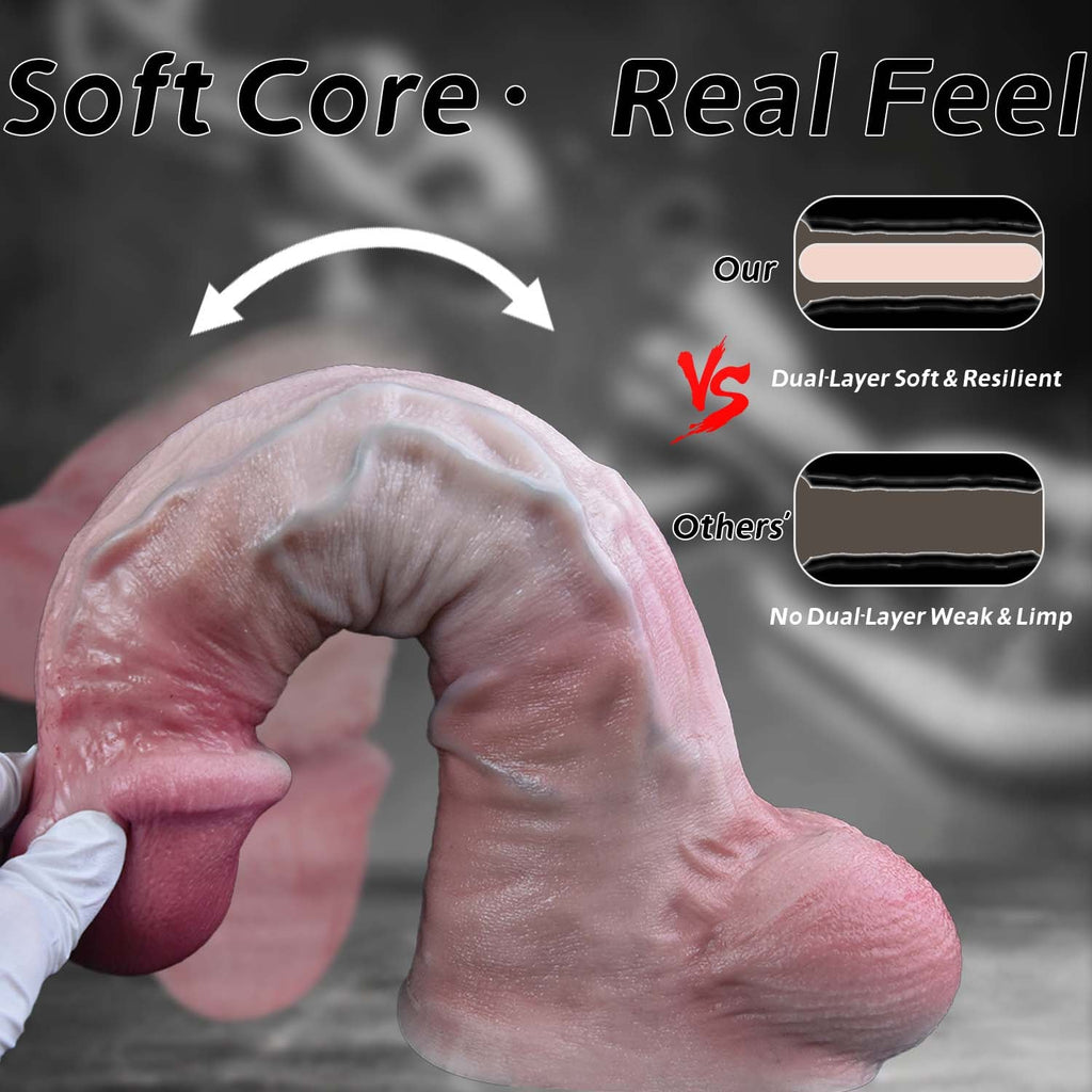 Massive Soul Deep Huge Realistic Dildo | Dual-Density Silicone Giant Dildo for G-Spot | Domlust