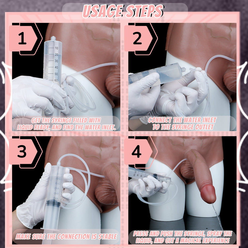 Squirting BBC Cock Sleeve Panty — Platinum Silicone Penis Extender Sheath for Couples Seeking Bigger & Thicker