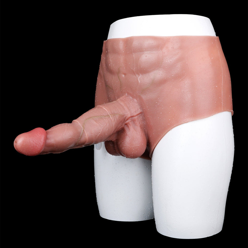 Squirting BBC Cock Sleeve Panty — Platinum Silicone Penis Extender Sheath for Couples Seeking Bigger & Thicker