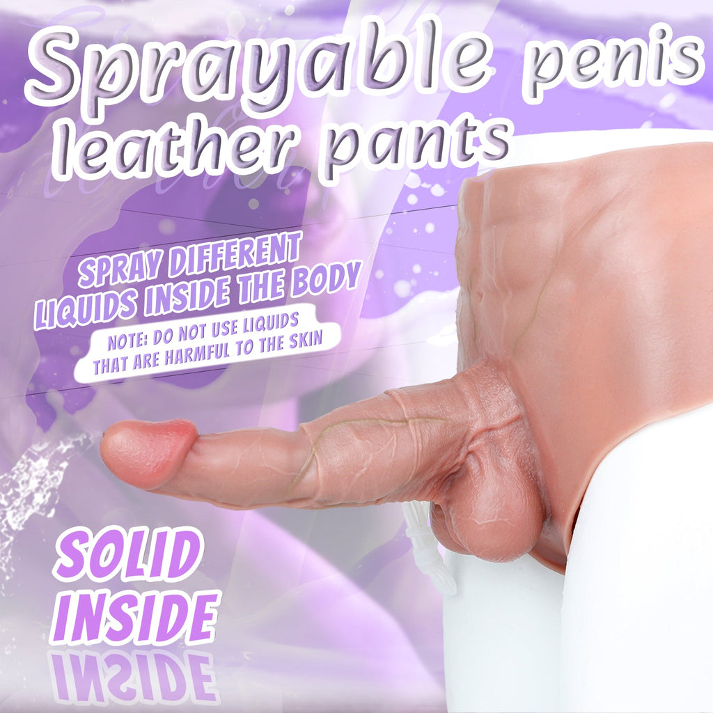 Squirting BBC Cock Sleeve Panty — Platinum Silicone Penis Extender Sheath for Couples Seeking Bigger & Thicker