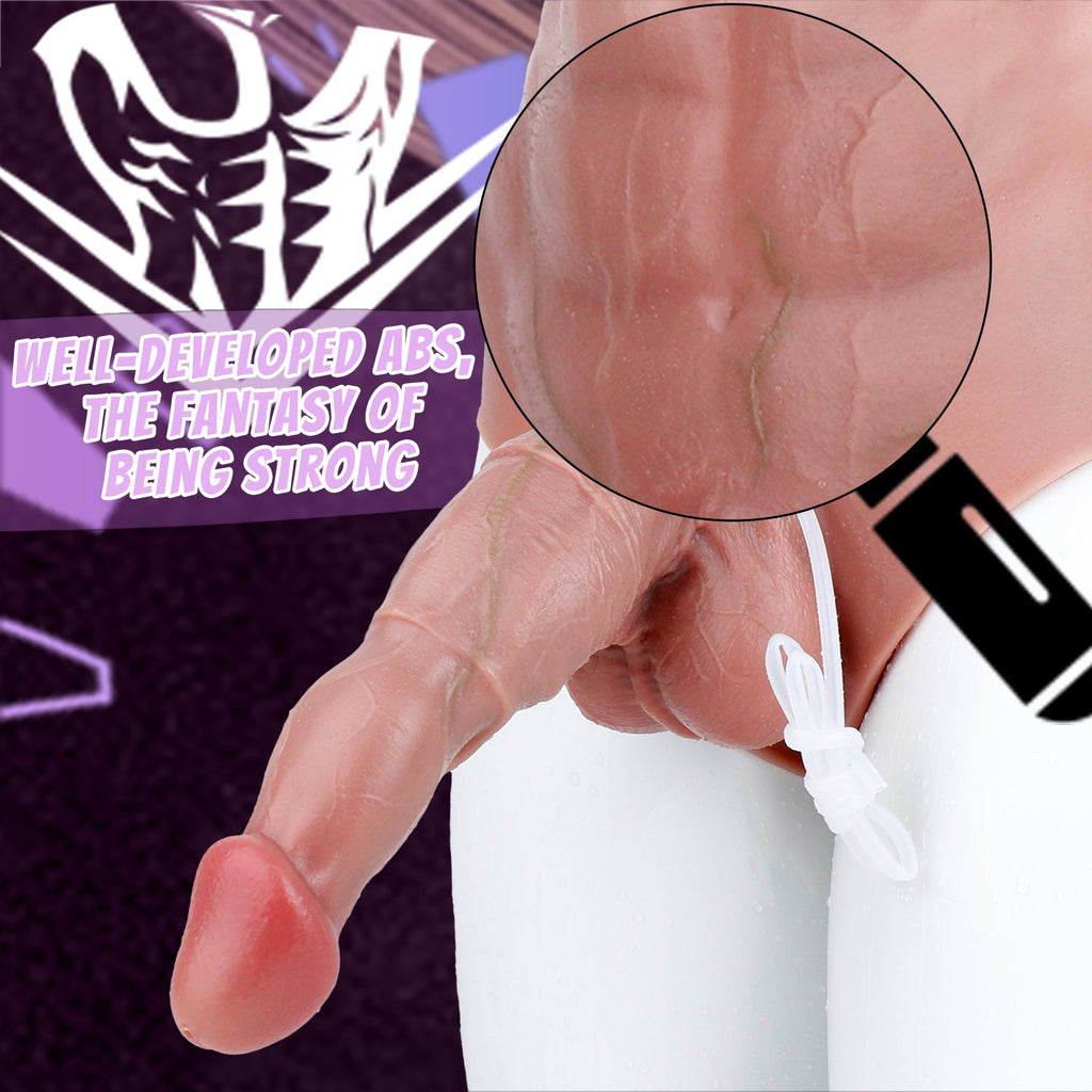Squirting BBC Cock Sleeve Panty — Platinum Silicone Penis Extender Sheath for Couples Seeking Bigger & Thicker
