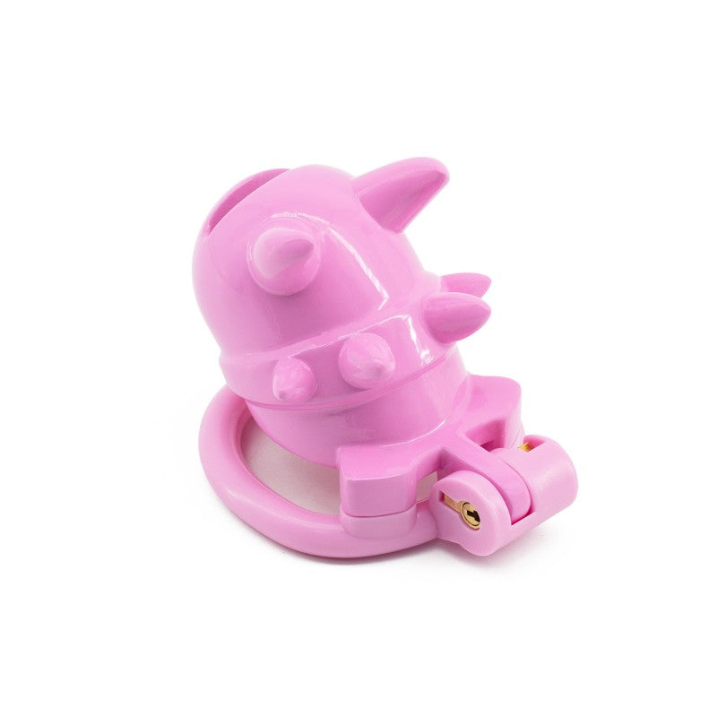 Demon Spiked Lightweight Resin Chastity Cage — Hidden Lock, 4 Rings, Ultimate Dark Control