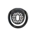 Miss  Heart Lattice Ring Lock – Cute Heart Openwork Chastity Ring (Pink / Black)
