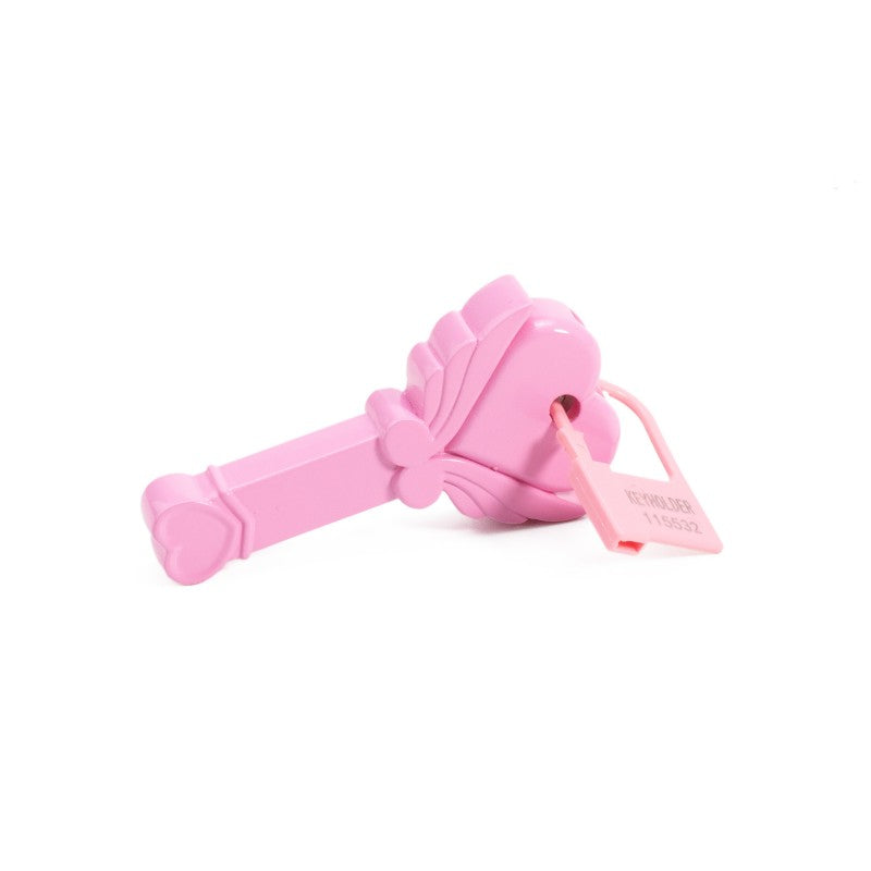 Angel Fairy Wand Key Holder – Pink Heart Wing Chastity Key Holder | Kawaii Magic Wand Key Case for FLR & Femdom