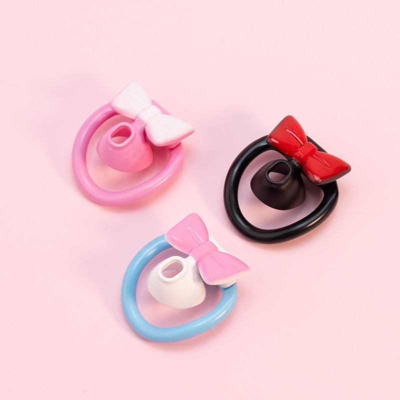Cute Bow Chastity Ring Set – Progressive Multi-Size Base Rings with Bow Caps