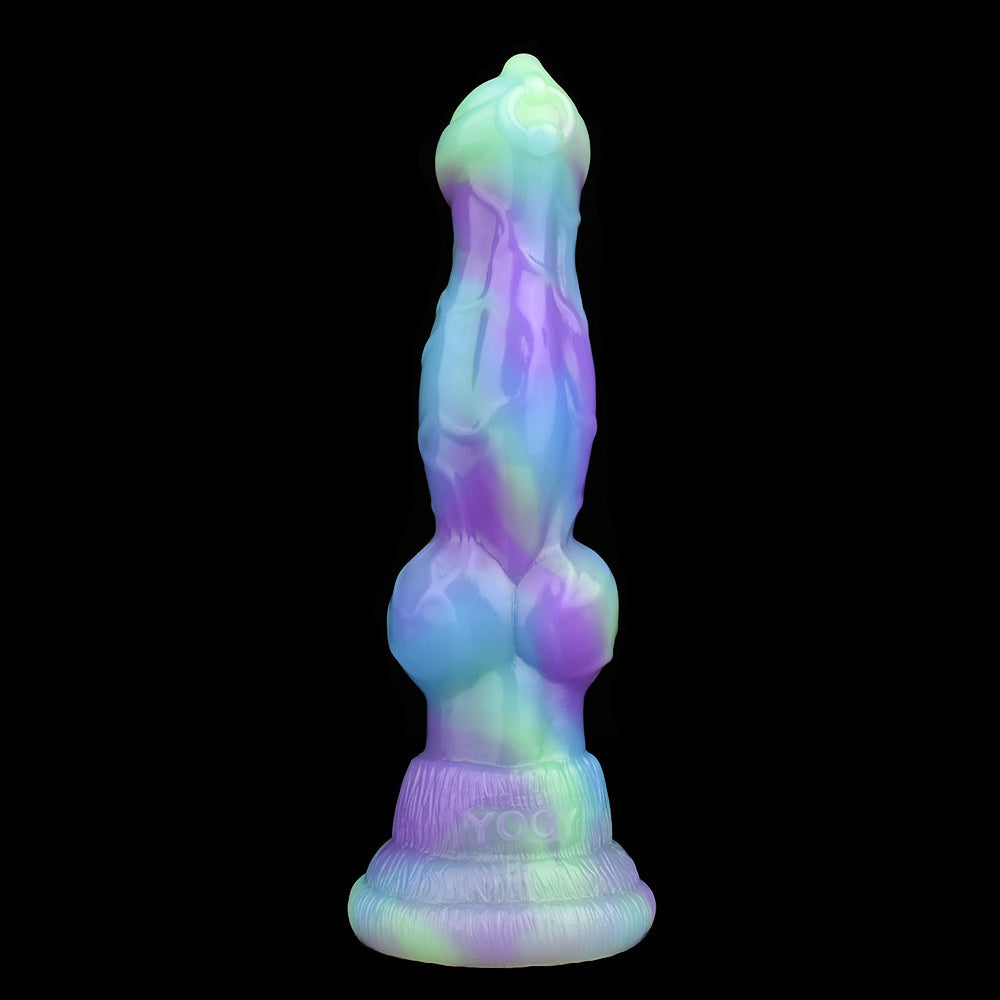 Fantasy Dogdildo Butt Plug - Colorful Monster Knotted Dildo Anal Sex Toy for Women Masturbation