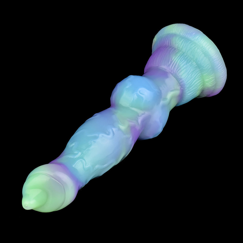 Fantasy Dogdildo Butt Plug - Colorful Monster Knotted Dildo Anal Sex Toy for Women Masturbation