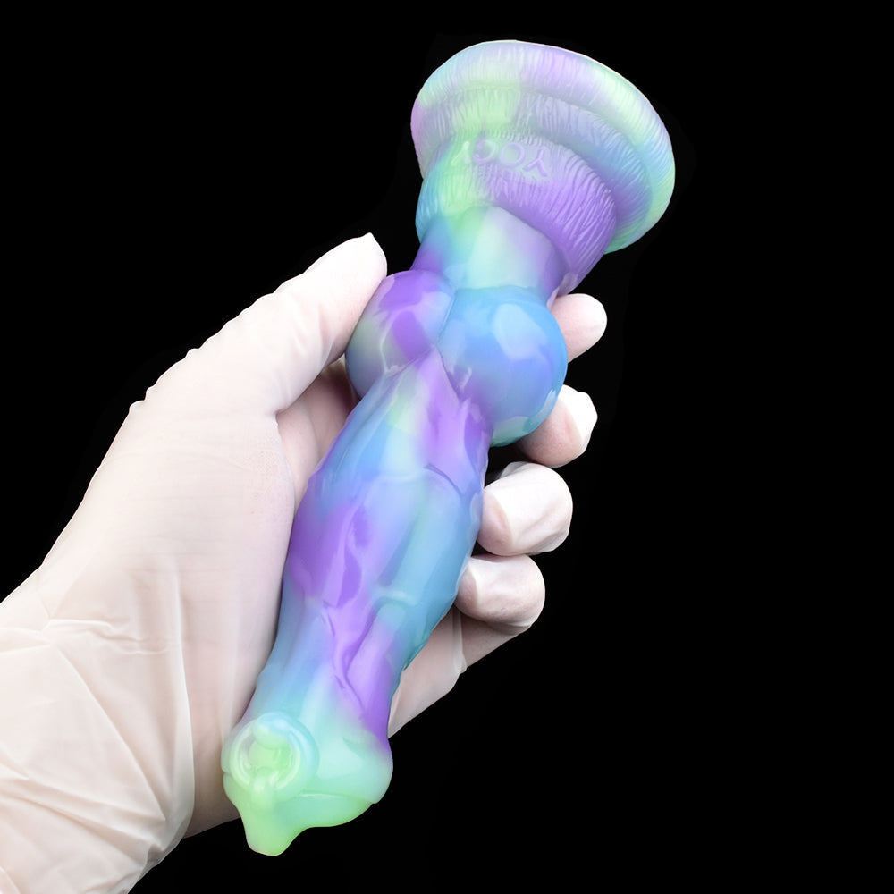 Fantasy Dogdildo Butt Plug - Colorful Monster Knotted Dildo Anal Sex Toy for Women Masturbation