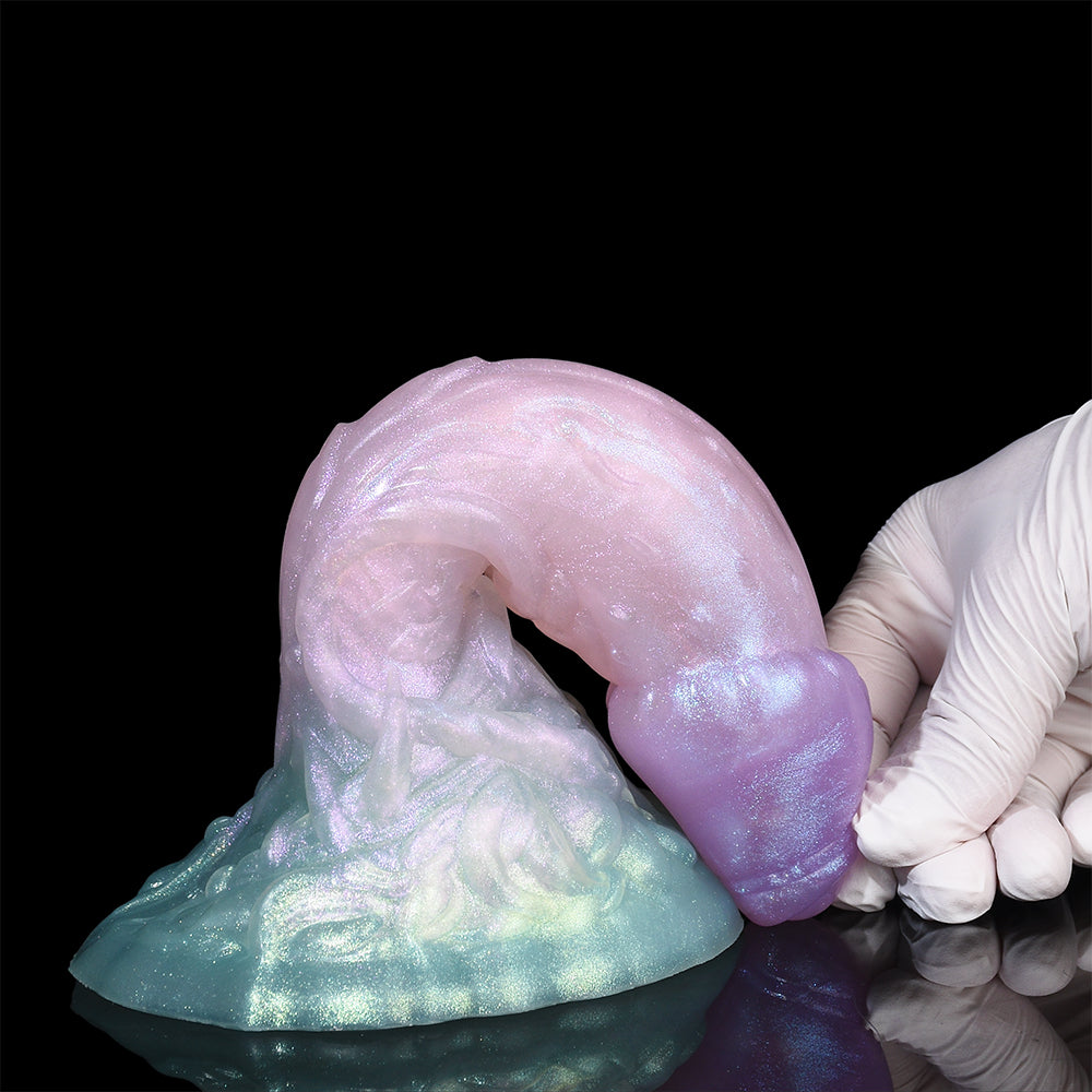 Crystal Clear Fantasy Dildo | Dual Density Silicone Monster Dildo with Suction Cup – Domlust DarcoSilk