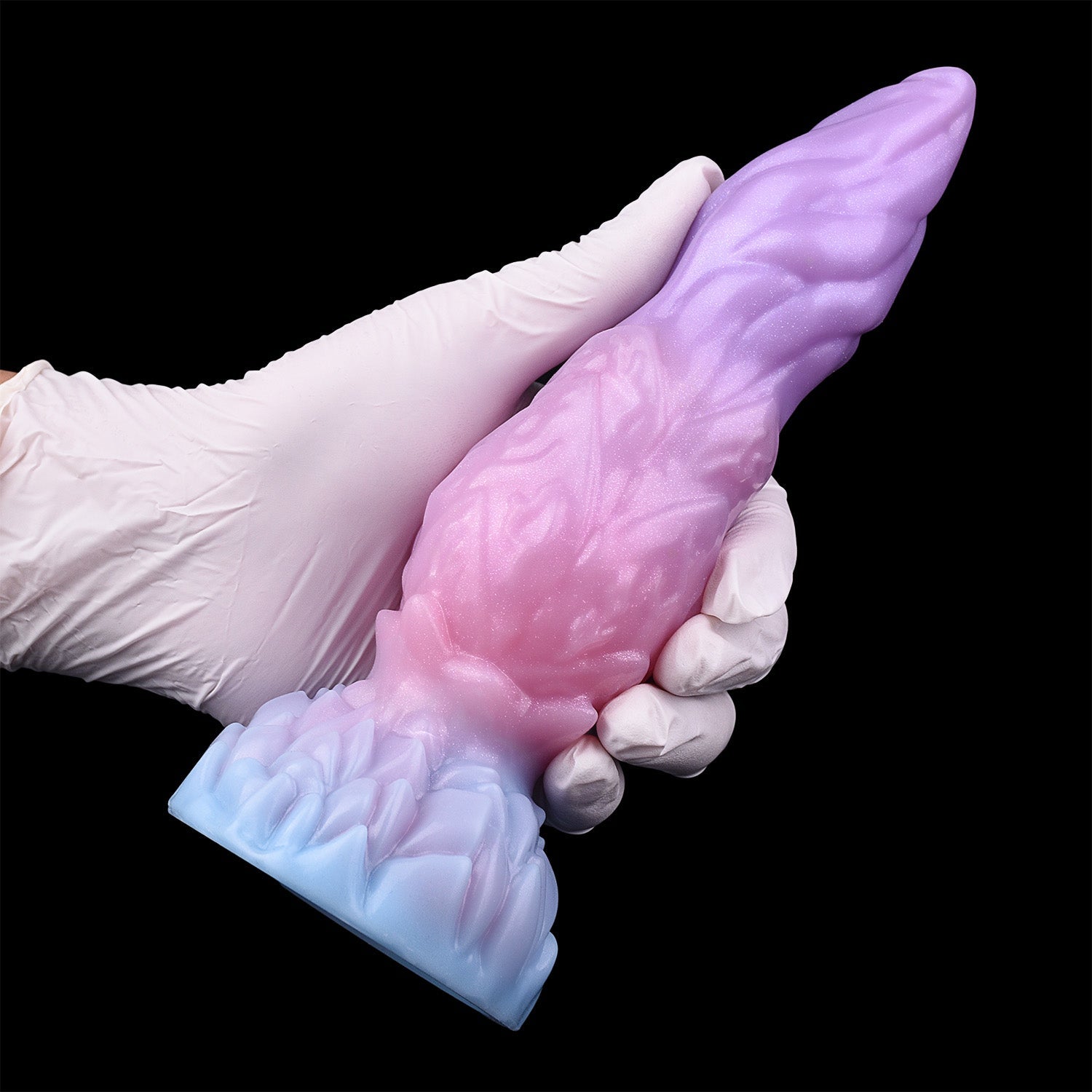 Domlust Pink Inflatable Dragon Dildo – Platinum Silicone Dual-Mode Fantasy Inflatable Knotted Fetish Sex Toy