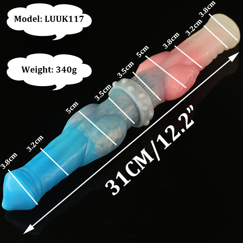 Double Dildo Anal Butt Plug - Colored Realistic Dildos Sex Toys for Women Lesbian