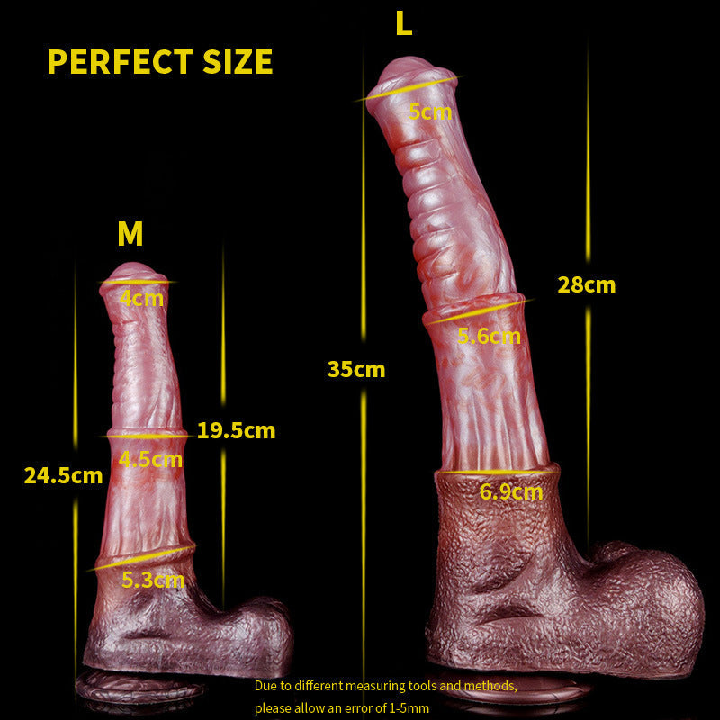 Big Testicle Horse Dildo Butt Plug - Silicone Suction Cup Lifelike Monsterdildo Sex Toys for Women