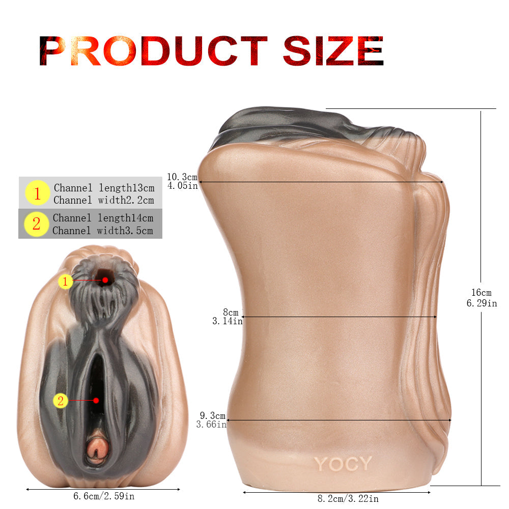 Ebony Horse Pussy Realistic Animal Sex - Silicone Pocket Masturbator Male Blowjob Stroker
