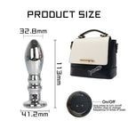 Vibrating Dildo Butt Plug - Metal Dildos G Spot Prostate Massage Anal Toys