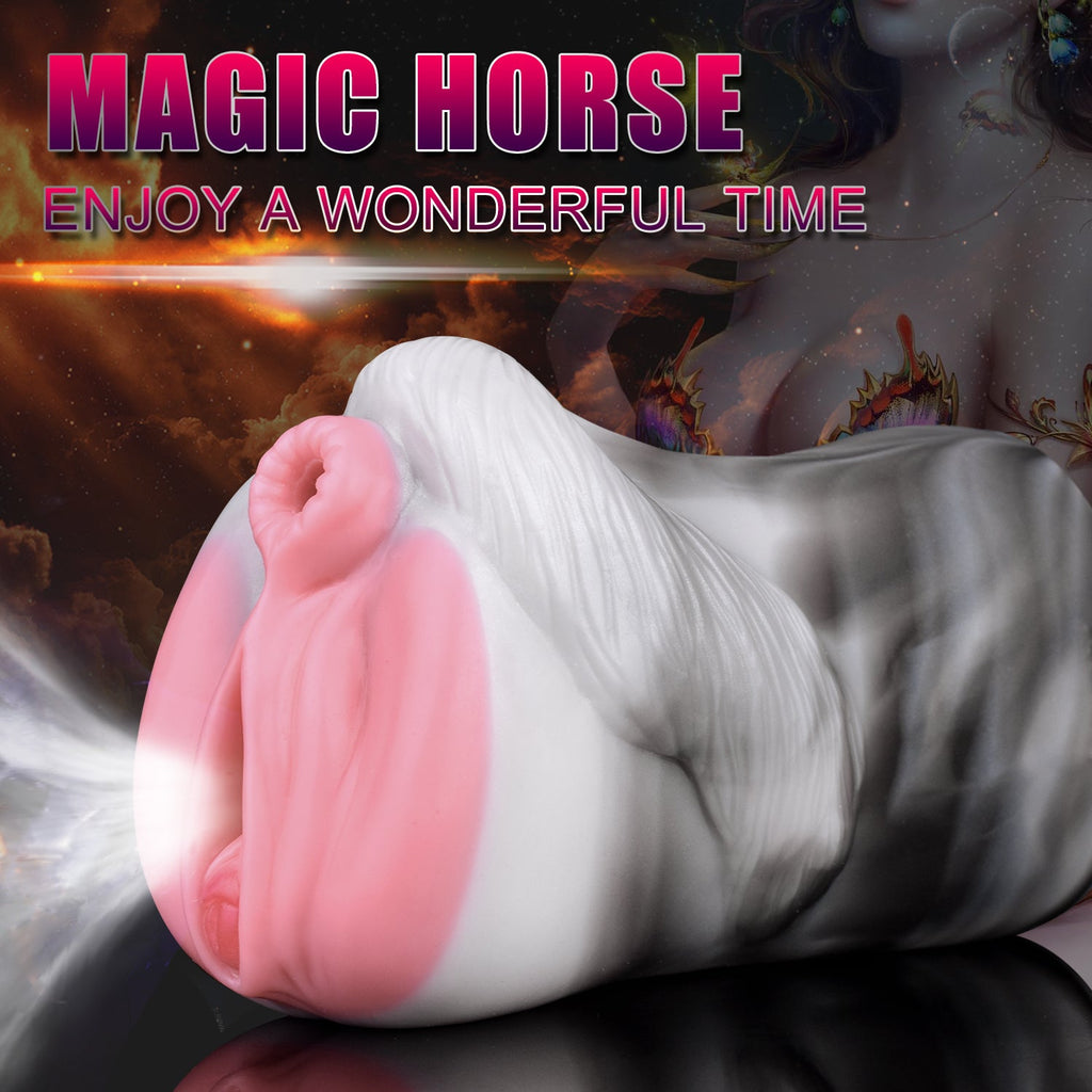 Pink Girl Horse Pussy – Platinum Silicone Animal Fantasy Pocket Masturbator for Men