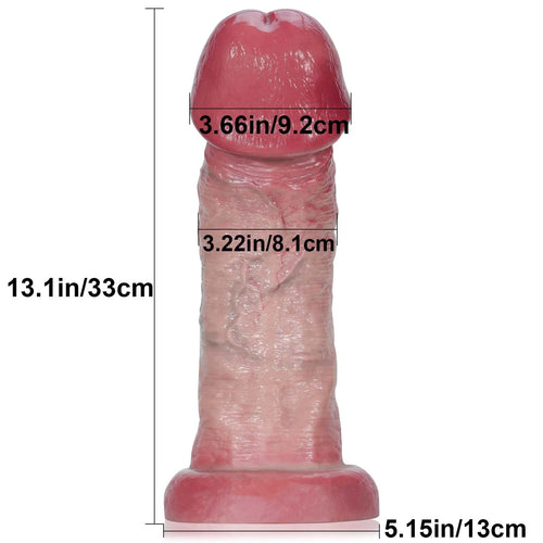 Big Glans 13 inch Huge Realistic Dildo -  Lifelike Suction Cup Sex Toys for Women Masturbation
