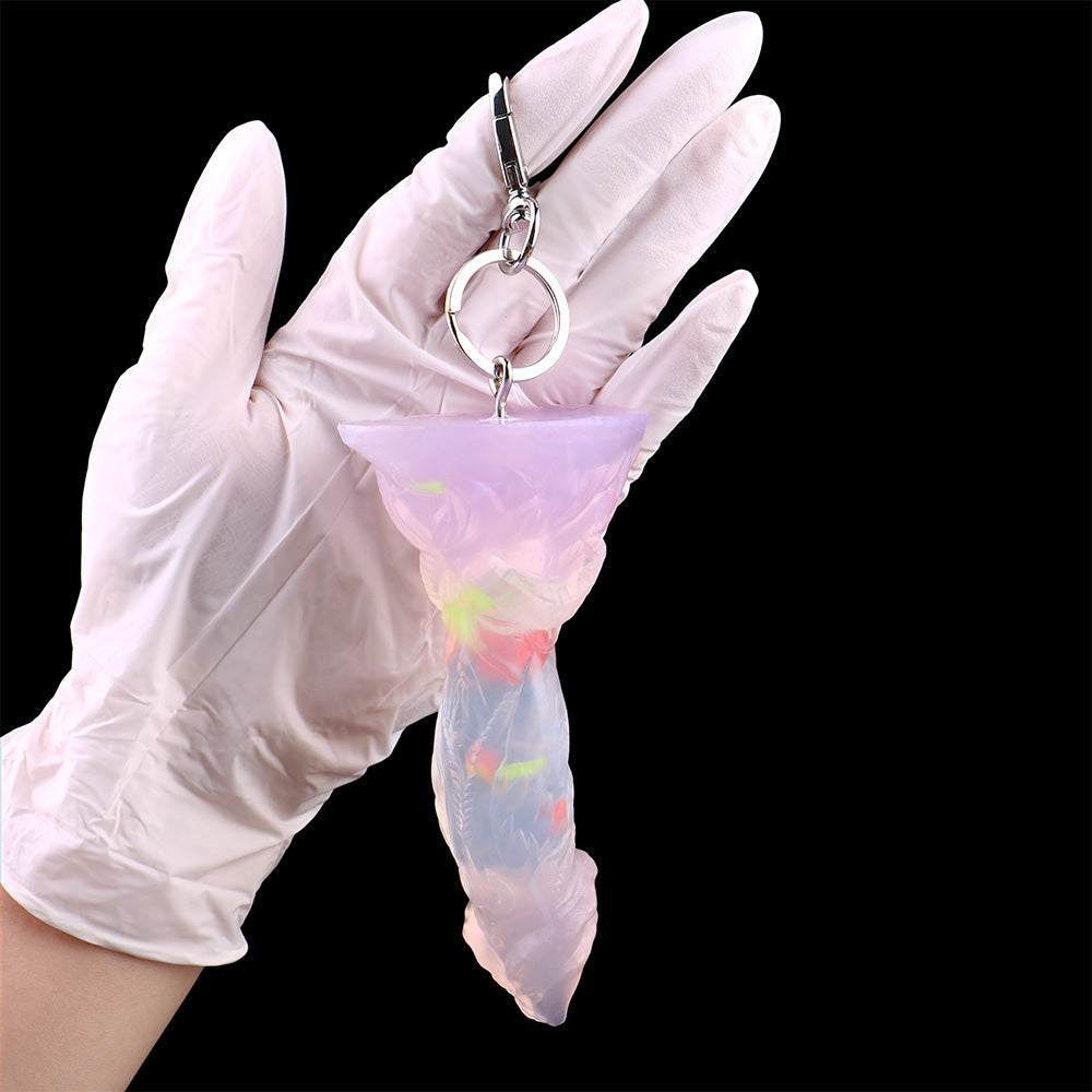 Colorful Small Dildo Mini Charms - Clear Silicone Kinky Gift Women Novelty
