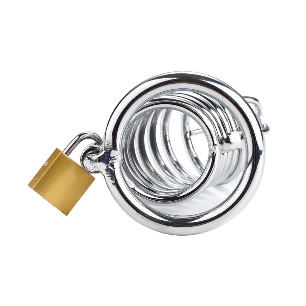 Dravox-Metal-Spiral-Male-Chastity-Device-Set-with-3-Rings
