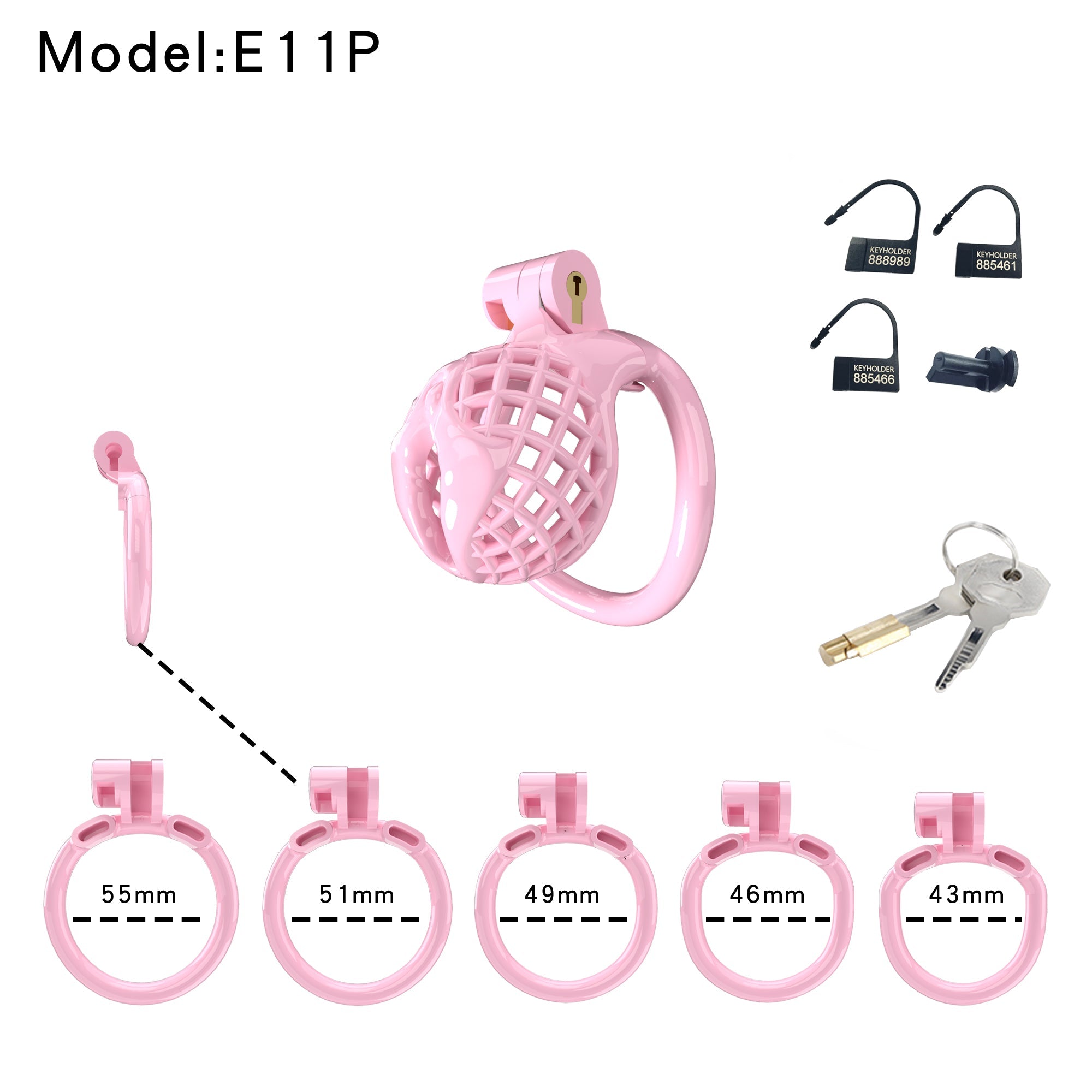 Mesh Ventilated Labia Chastity Cage – Multiple Sizes for All-Day Comfort