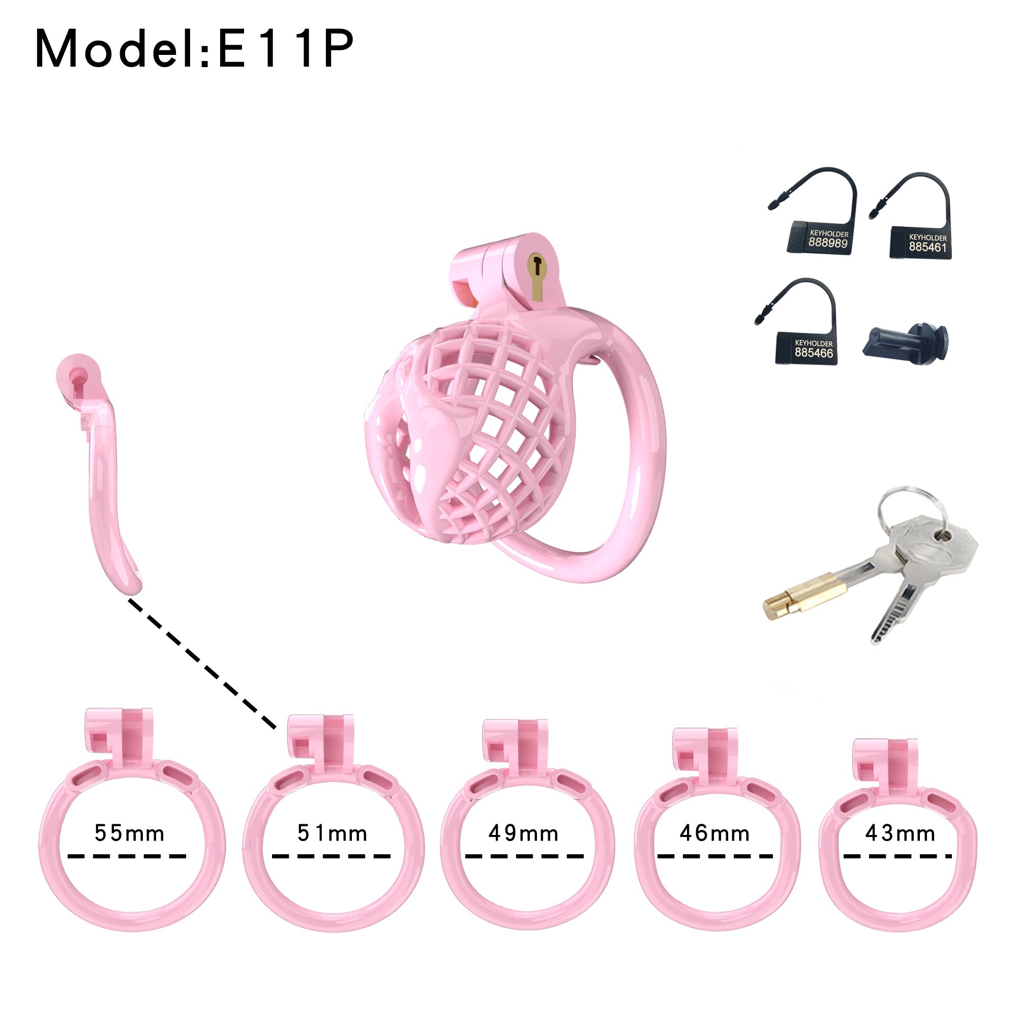 Mesh Ventilated Labia Chastity Cage – Multiple Sizes for All-Day Comfort