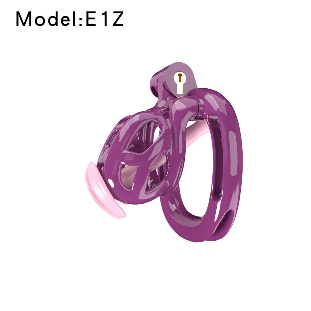3D Printed Male Chastity Cage with Lock & 5 Rings – Resin Virginity Device with Strap for Men