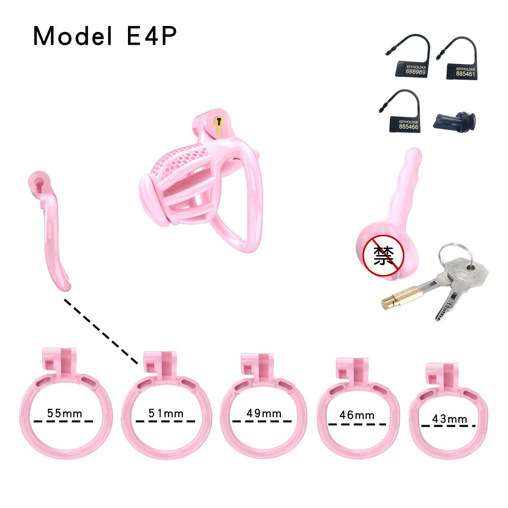 Honeycomb Obedient Chastity Cage – Lightweight Resin, 5 Ring Sizes & Built-in Lock