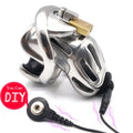 Electric Shock Male Chastity Cage 1.0 – Small Size Stainless Steel Edition