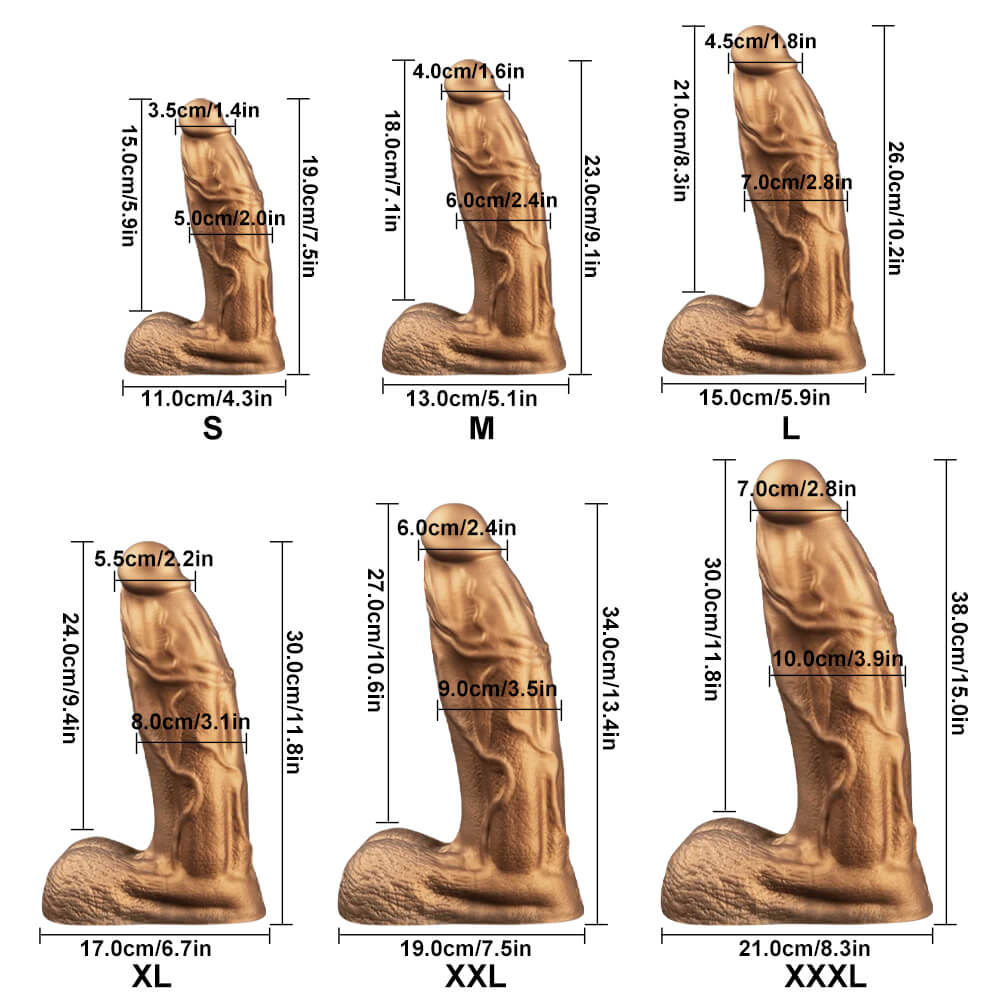 Emperor - Realistic Dildo - Thick Dildo - Extreme Dildo - 6 Sizes