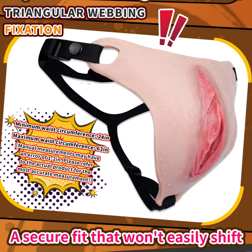 Femboy Wearable Fake Vagina Pussy Pants – Realistic Silicone Artificial Vagina with Urination Groove