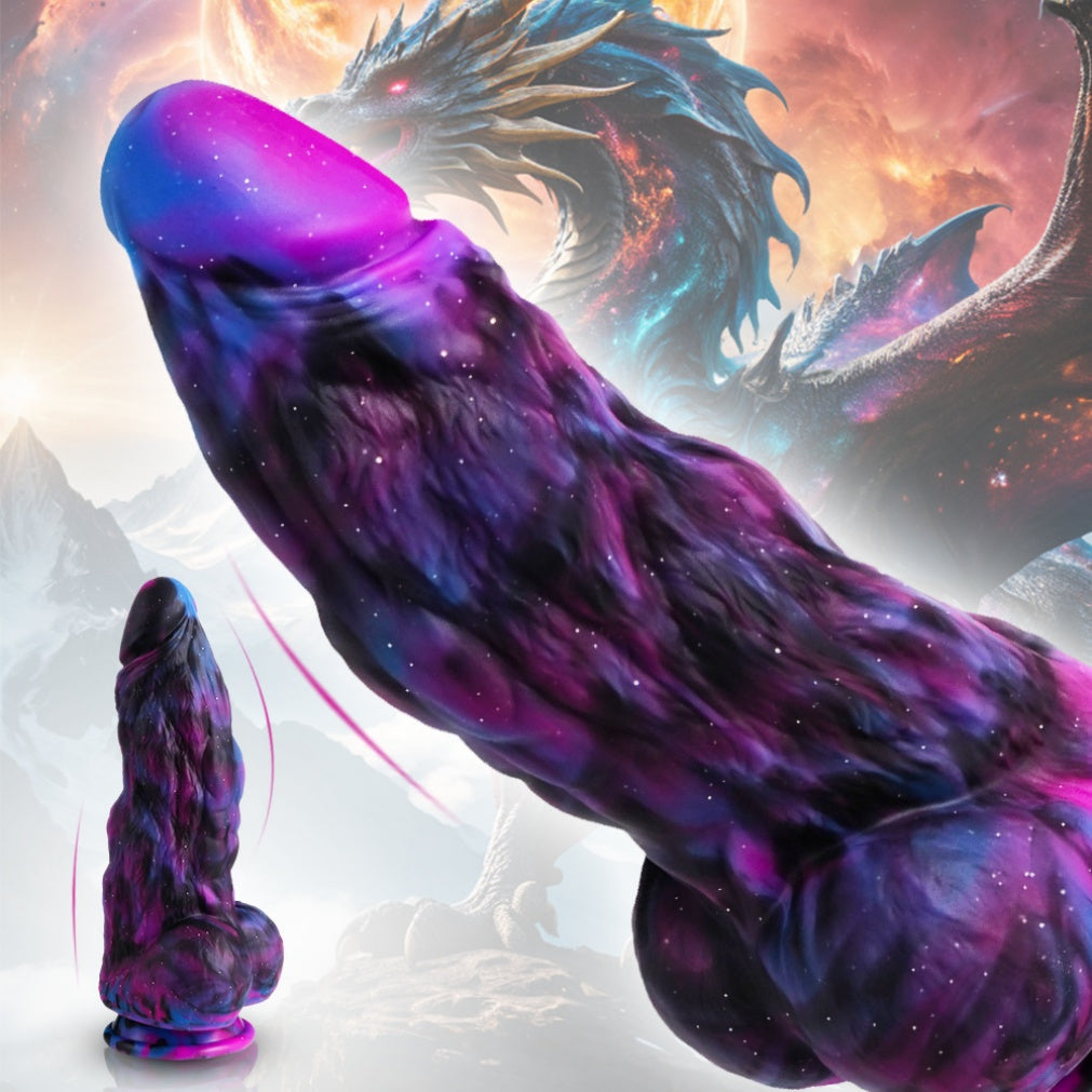 Domlust Dragon Dildo – Premium Platinum Silicone Monster Dildo with Suction Cup