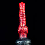 Dragon Knot Dildo – Platinum Silicone Spiral Shaft Blood-Red Fantasy Expansion Toy | Domlust