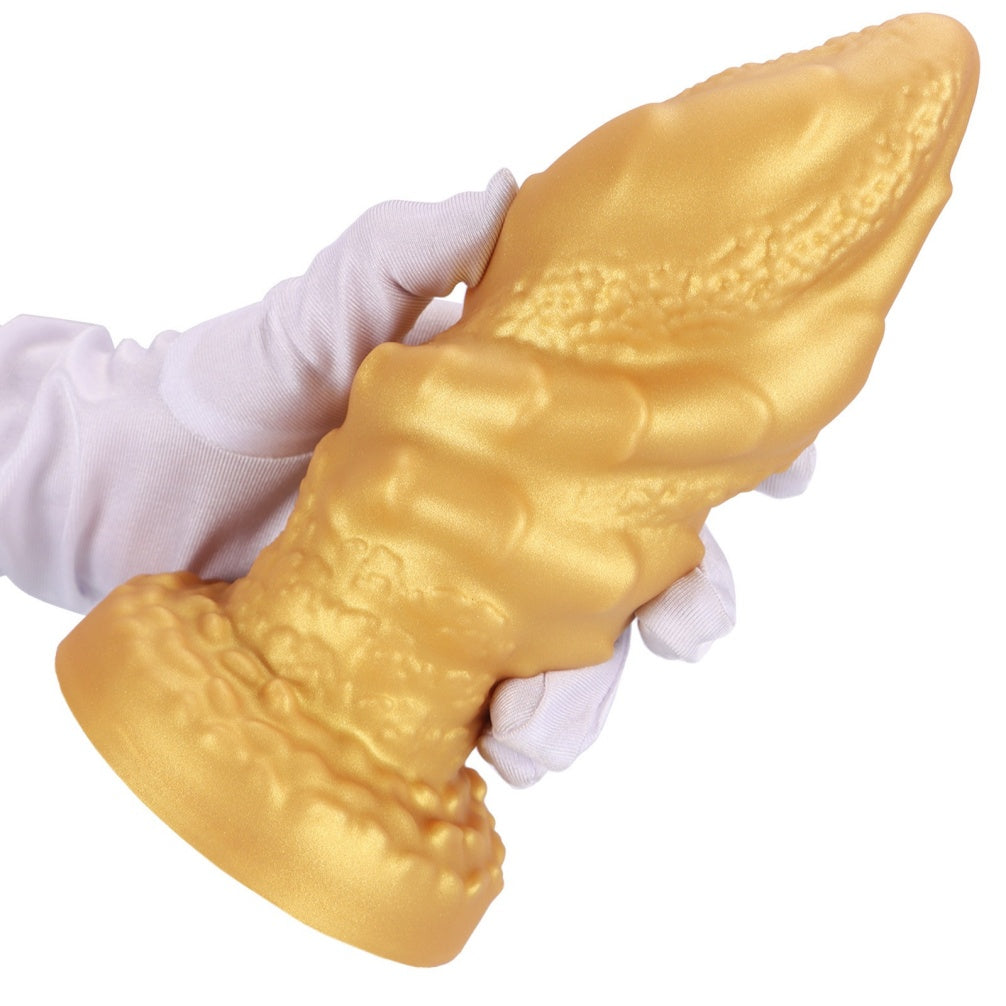Golden Silicone Fantasy Fist Dildo – Anal Beads Expansion & Orgasmic Massage Sex Toys for Women