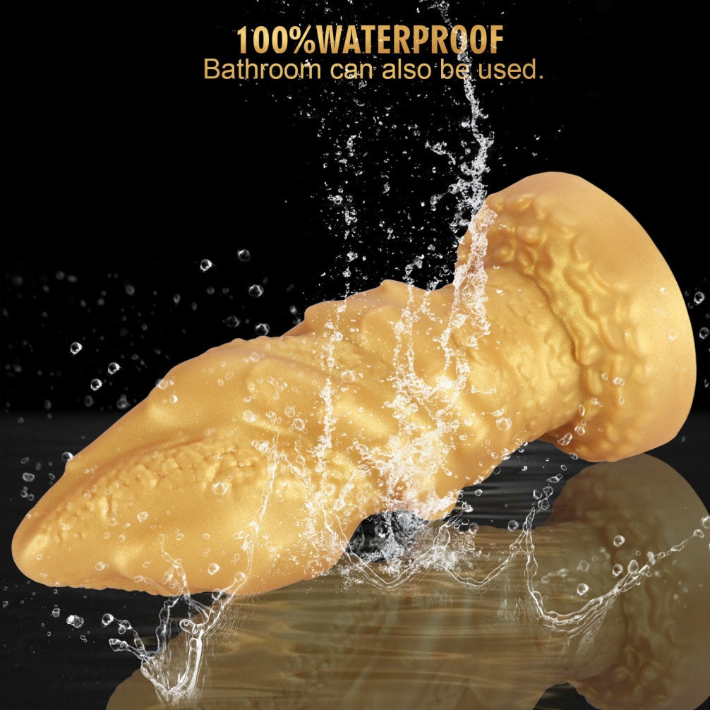 Golden Silicone Fantasy Fist Dildo – Anal Beads Expansion & Orgasmic Massage Sex Toys for Women