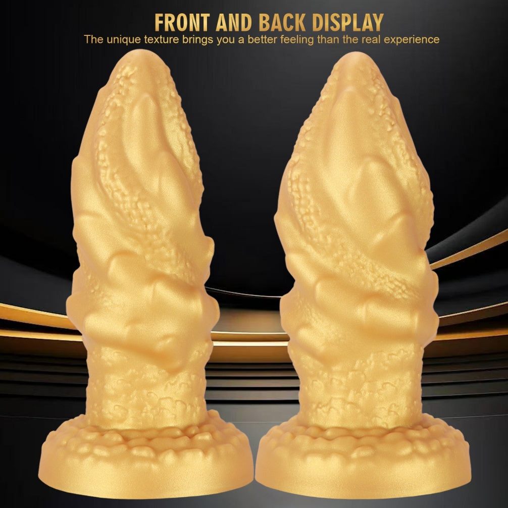 Golden Silicone Fantasy Fist Dildo – Anal Beads Expansion & Orgasmic Massage Sex Toys for Women
