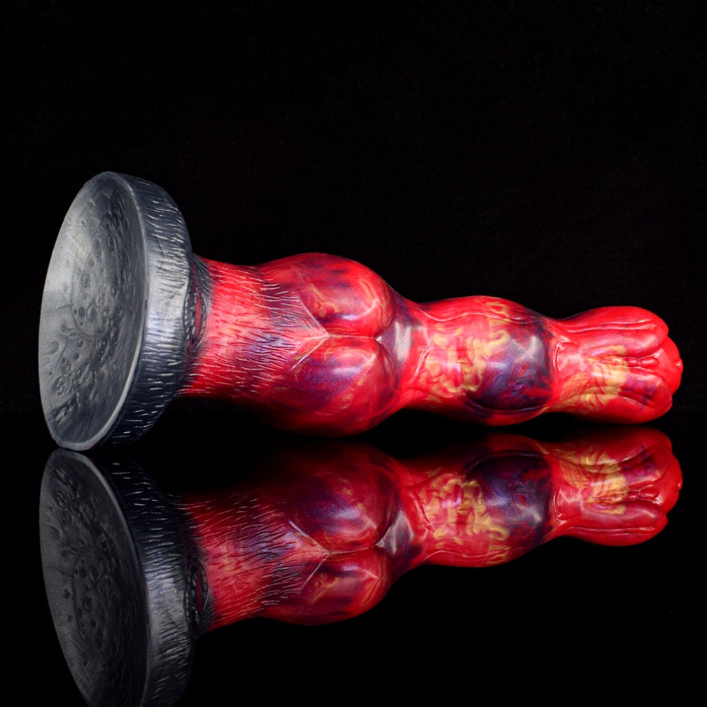 Inferno Dragon Knot Dildo – Platinum Silicone Creature Cock | Magma Edition