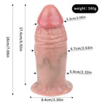 Huge Anal Dildo Butt Plug - Big Girth 7-inch Penis Silicone Strapon Strapless Sex Toys for Women