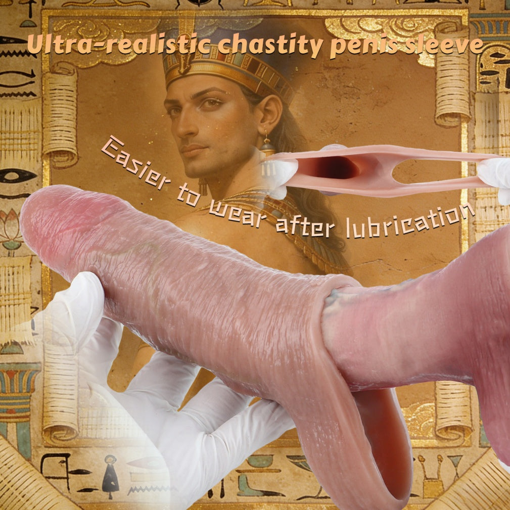 5.82 Inch Realistic Penis Extender Sleeve-Prolong Your Intimacy with the Wearable Male Sex Toy