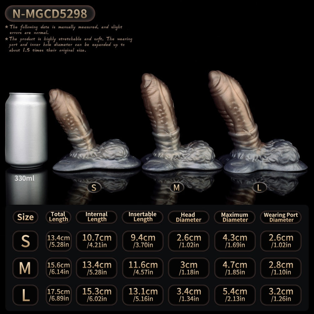 Wearable Monster Strap On Cock Sleeve – Canine Knot Penis Extender & Stamina Training Male Sex Toys