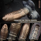Wearable Monster Strap On Cock Sleeve – Canine Knot Penis Extender & Stamina Training Male Sex Toys