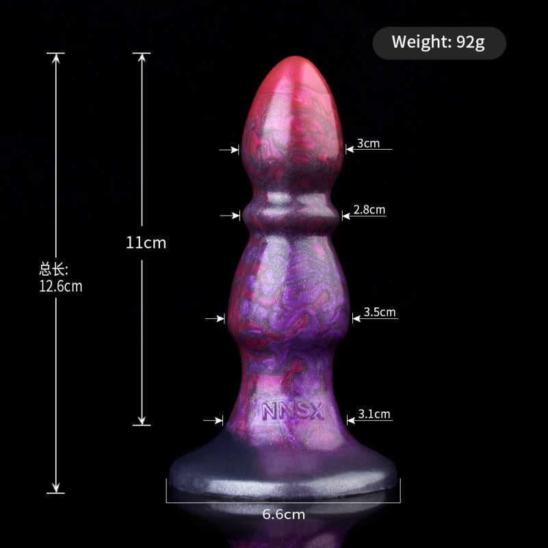 Fantasy Silicone 4.5-in Small Dildo – Three-Stage Anal Sex Toys for Men Women