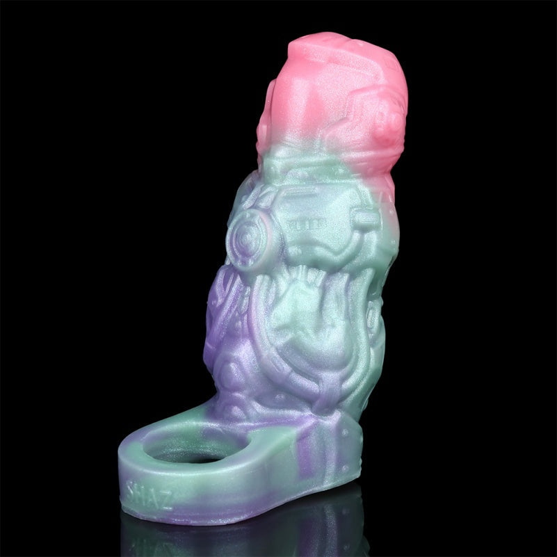Mechanical Fantasy 4.5 in Cock Sleeve – Colorful Silicone Penis Extender  for Male Enhancement