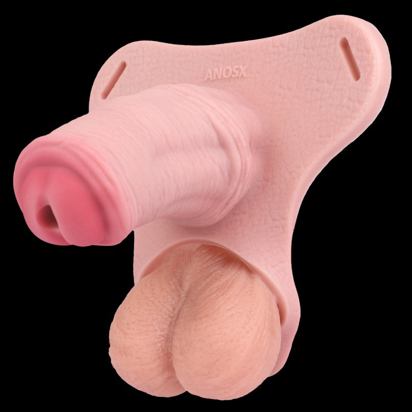 Wearable Silicone Penis Sleeve Chastity Cage – Male Cock Restraint Control Sex Toy