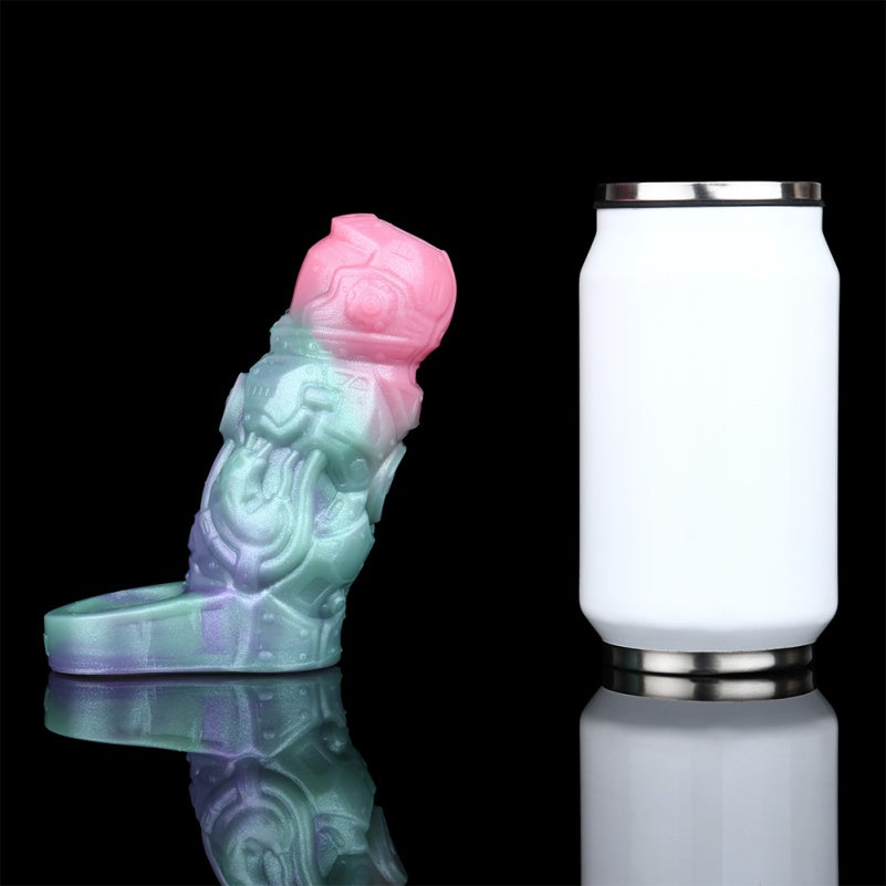 Mechanical Fantasy 4.5 in Cock Sleeve – Colorful Silicone Penis Extender  for Male Enhancement
