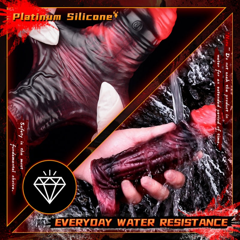 Crimson Silicone Vibrating Penis Extender – Fantasy Tool for Enhanced Masculinity