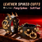 Golden Spike Leather Sexual Handcuffs – Extreme Restraints Bettie Bondage Strap-on BDSM Toys