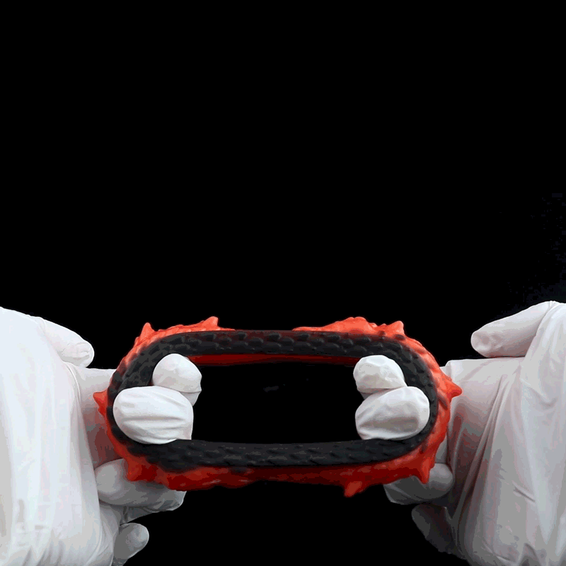 Dragon Scale Cock Ring Set – Premium Platinum Silicone | 4 Sizes | Black & Orange Ignition Series