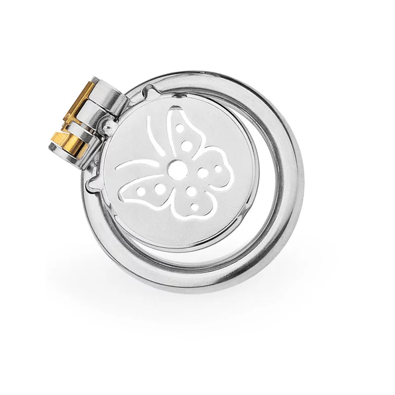 FLAT CHASTITY CAGE METAL BUTTERFLY