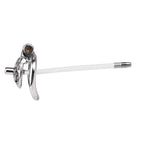 Metal Flat Chastity Cage for Men with Heart Detailing