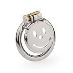 FLAT CHASTITY CAGE METAL MALE SMILEY