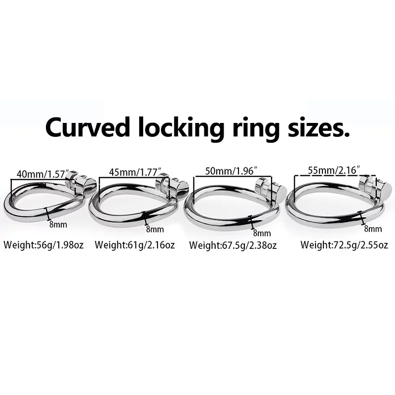 FLAT CHASTITY CAGE METAL MALE SMILEY